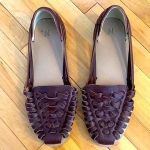 Nisolo Ecuador Huarache Sandal, Sz 8, Burnt Sienna